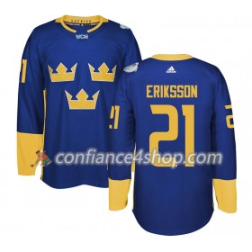 Adidas Maillot de Hockey Suède Loui Eriksson 21 Coupe du monde de hockey sur glace 2016 Violet Premier - Homme